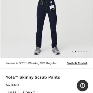 Figs Navy Skinny Scrub Bottoms